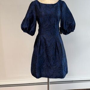 Vince Camuto Midnight Blue Textured Mini Dress